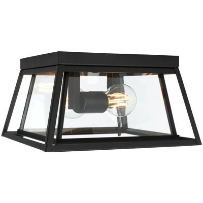 Rydler 11" Outdoor Flush Mount - PLT7029 - Black - Safavieh 3 Rydler 11" Outdoor Flush Mount - PLT7029 - Black - Safavieh