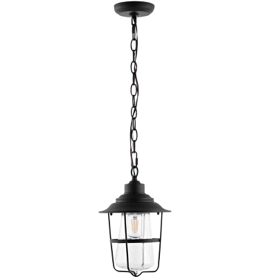 Penber 8.5" Outdoor Pendant - PLT4039 - Black - Safavieh 6 Penber 8.5" Outdoor Pendant - PLT4039 - Black - Safavieh - Image 4