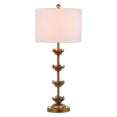 (Set Of 2) 32" Lani Leaf Table Lamp Antique Gold (Includes LED Light Bulb) - Safavieh 5 (Set Of 2) 32" Lani Leaf Table Lamp Antique Gold (Includes LED Light Bulb) - Safavieh - Image 3