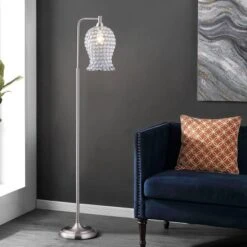Izzy Iron Floor Lamp (Includes LED Light Bulb) Nickel - Safavieh 7 Izzy Iron Floor Lamp (Includes LED Light Bulb) Nickel - Safavieh -Safavieh Shop GUEST 08d03574 ed17 4b87 acbe 37a0100332de