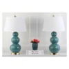 (Set Of 2) 28" Pamela Triple Gourd Ceramic Lamp Marine Blue (Includes CFL Light Bulb) - Safavieh 1 (Set Of 2) 28" Pamela Triple Gourd Ceramic Lamp Marine Blue (Includes CFL Light Bulb) - Safavieh -Safavieh Shop GUEST 0a0dd753 6b29 4a06 ad04 0e1804a24753