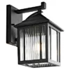 Ranzi Outdoor Wall Lantern - PLT4009 - Clear/Black - Safavieh