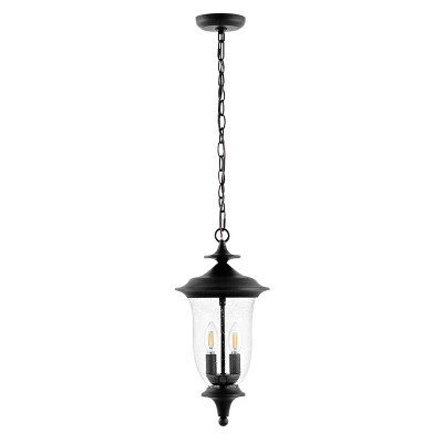 Dowell 9" Outdoor Pendant - PLT4033 - Black - Safavieh 6 Dowell 9" Outdoor Pendant - PLT4033 - Black - Safavieh - Image 4