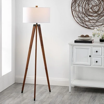 Cameo 62.5" Floor Lamp - FLL4102 - Walnut - Safavieh 4 Cameo 62.5" Floor Lamp - FLL4102 - Walnut - Safavieh - Image 2