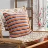 Candy Stripe Knit Pillow - Light Grey/Dark Grey/Orange/Pink - 20" X 20" - Safavieh -Safavieh Shop GUEST 199b8a81 8160 4eea b0a6 0a7252a4c83f
