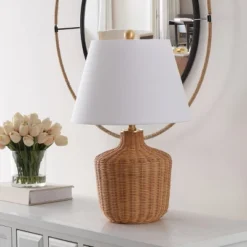 Saolia Table Lamp - 22 Inch Height - TBL4467 - Natural - Safavieh
