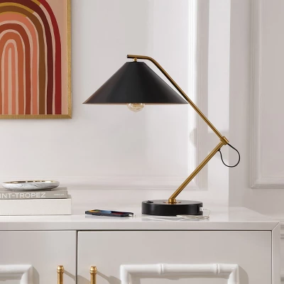 Moseby Table Lamp W/ USB Port - 21 Inch Height - TBL4459 - Black/Brass - Safavieh 4 Moseby Table Lamp W/ USB Port - 21 Inch Height - TBL4459 - Black/Brass - Safavieh - Image 2