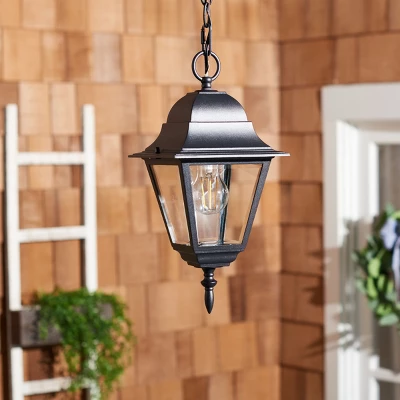 Rhion 7.1" Outdoor Pendant - PLT7027 - Black - Safavieh 4 Rhion 7.1" Outdoor Pendant - PLT7027 - Black - Safavieh - Image 2