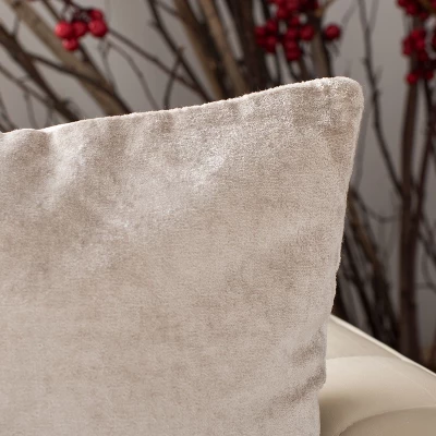 Henely Pillow - Beige/Gold - 16" X 16" - Safavieh 3 Henely Pillow - Beige/Gold - 16" X 16" - Safavieh