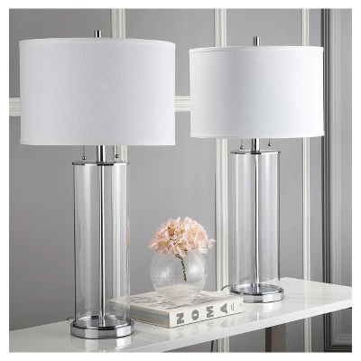 (Set Of 2) 31" Velma Table Lamp Clear (Includes CFL Light Bulb) - Safavieh 3 (Set Of 2) 31" Velma Table Lamp Clear (Includes CFL Light Bulb) - Safavieh