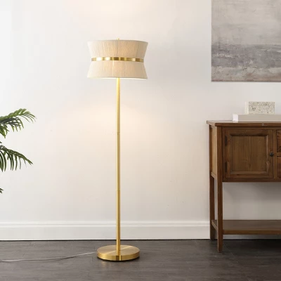 Kora 2 Light 55-63" Floor Lamp - FLL4136 - Bleached Natural/Brass - Safavieh 5 Kora 2 Light 55-63" Floor Lamp - FLL4136 - Bleached Natural/Brass - Safavieh - Image 3
