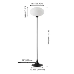 Nomi 63.25" Floor Lamp - FLL4139 - Black - Safavieh -Safavieh Shop GUEST 2727e03d 798e 4433 8a2f 227e2611913d