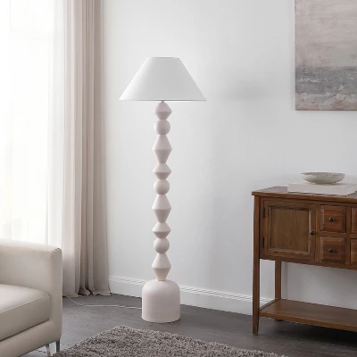 Lanie 65.75" Floor Lamp - FLL4145 - White Washed - Safavieh 4 Lanie 65.75" Floor Lamp - FLL4145 - White Washed - Safavieh - Image 2