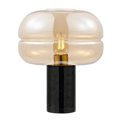 Runa 14" Table Lamp - Amber/Black Marble - Safavieh 3 Runa 14" Table Lamp - Amber/Black Marble - Safavieh