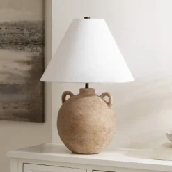 Soline Table Lamp - 24 Inch Height - TBL4563 - Antique Brown - Safavieh
