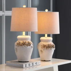 Marquesa Vase Lamp (Set Of 2) - 24 Inch Height - LIT4043 - Cream - Safavieh