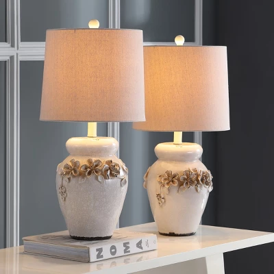 Marquesa Vase Lamp (Set Of 2) - 24 Inch Height - LIT4043 - Cream - Safavieh 3 Marquesa Vase Lamp (Set Of 2) - 24 Inch Height - LIT4043 - Cream - Safavieh
