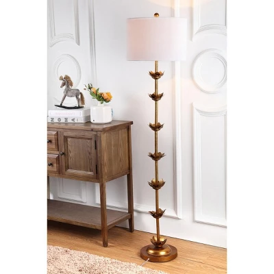 Landen Leaf Floor Lamp - FLL4003 - Antique Gold - Safavieh 4 Landen Leaf Floor Lamp - FLL4003 - Antique Gold - Safavieh - Image 2
