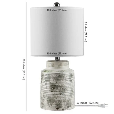 Branko Table Lamp - 19 Inch Height - TBL4269 - Grey - Safavieh 4 Branko Table Lamp - 19 Inch Height - TBL4269 - Grey - Safavieh - Image 2
