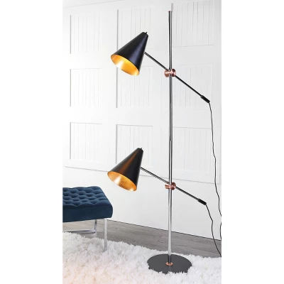 71" Reed Floor Lamp Black (Includes CFL Light Bulb) - Safavieh 3 71" Reed Floor Lamp Black (Includes CFL Light Bulb) - Safavieh - Image 2