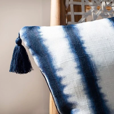 Cassia Pillow - Navy/White - 16" X 16" - Safavieh 4 Cassia Pillow - Navy/White - 16" X 16" - Safavieh - Image 2
