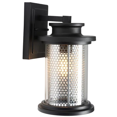 Queren 7.67" Outdoor Sconce (Set Of 2) - PLT7024 - Black - Safavieh 5 Queren 7.67" Outdoor Sconce (Set Of 2) - PLT7024 - Black - Safavieh - Image 3