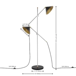 Dwyer 2 Light 67.5 Inch Floor Lamp - Black/Chrome - Safavieh 9 Dwyer 2 Light 67.5 Inch Floor Lamp - Black/Chrome - Safavieh -Safavieh Shop GUEST 31e6990f 54e8 49c8 896c d33e69787eb6