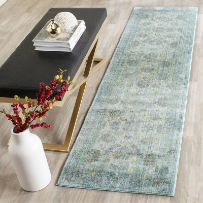 2'3"x8' Runner Valencia Rug Light Blue/Turquoise - Safavieh 6 2'3"x8' Runner Valencia Rug Light Blue/Turquoise - Safavieh - Image 4