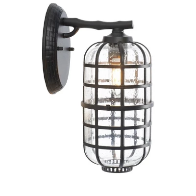 Rigel 8" Outdoor Sconce (Set Of 2) - PLT7032 - Black - Safavieh 5 Rigel 8" Outdoor Sconce (Set Of 2) - PLT7032 - Black - Safavieh - Image 3