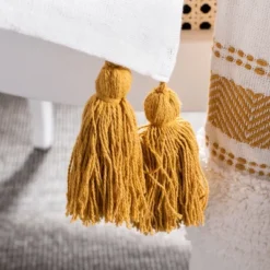 Polli Throw Blanket - Mustard Yellow/Beige - 50" X 60" - Safavieh 8 Polli Throw Blanket - Mustard Yellow/Beige - 50" X 60" - Safavieh -Safavieh Shop GUEST 392be659 145f 492b 9cc9 f178936e864a