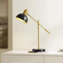 Amur Table Lamp W/ USB Port - 24 Inch Height - TBL4456 - Black/Brass - Safavieh -Safavieh Shop GUEST 399cb1ab 39f6 4b71 ada2 b6a5765434c2