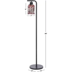 Nezara 58" Floor Lamp - FLL3010 - Black/Brown Tortoise - Safavieh -Safavieh Shop GUEST 3ab8112f 29a2 42b2 8373 d0abb3088411