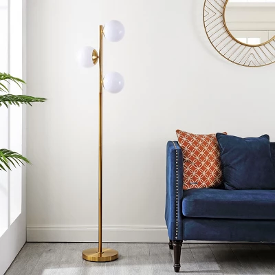 Devlyn 3 Light 62" Floor Lamp - FLL4104 - Gold - Safavieh 4 Devlyn 3 Light 62" Floor Lamp - FLL4104 - Gold - Safavieh - Image 2