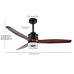 Jemper Led Light 52" Ceiling Fan - CLF1019 - Black - Safavieh -Safavieh Shop GUEST 3b841e25 4462 4fad 82c4 cf4a91b28e10