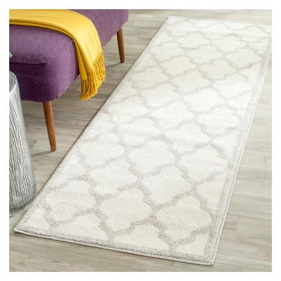 2'X7' Runner Outdoor Patio Rug Beige/Light Gray - Safavieh 3 2'X7' Runner Outdoor Patio Rug Beige/Light Gray - Safavieh