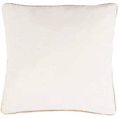 Junie Pillow - Beige/Red - 18" X 18" - Safavieh 3 Junie Pillow - Beige/Red - 18" X 18" - Safavieh