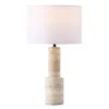 Tywin Travertine Table Lamp - CTL1072 - Travertine/White - Safavieh Couture