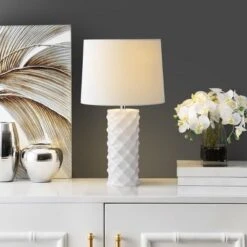 Belford Table Lamp - 18.5 Inch Height - TBL4093 - White - Safavieh 7 Belford Table Lamp - 18.5 Inch Height - TBL4093 - White - Safavieh -Safavieh Shop GUEST 455355e1 8405 4c51 9011 e261399c2f8a
