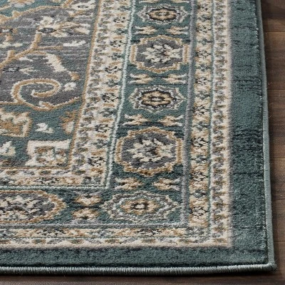 2'3"x12' Medallion Loomed Runner Rug Teal/Gray - Safavieh 4 2'3"x12' Medallion Loomed Runner Rug Teal/Gray - Safavieh - Image 2