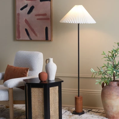 Willa 54" Floor Lamp - FLL3005 - Walnut/Black - Safavieh 5 Willa 54" Floor Lamp - FLL3005 - Walnut/Black - Safavieh - Image 3