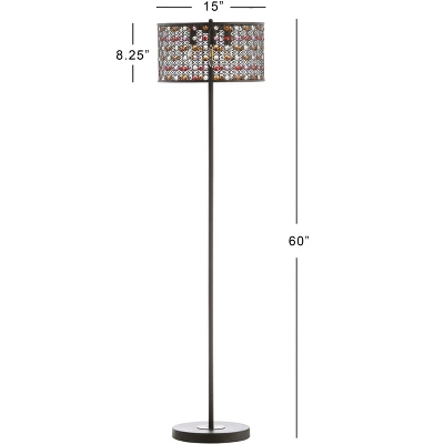 Mosiac Floor Lamp - Oil Rubbed Bronze (Black)/Multi - Safavieh 3 Mosiac Floor Lamp - Oil Rubbed Bronze (Black)/Multi - Safavieh