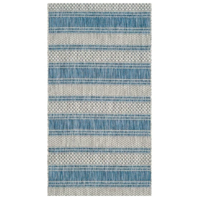Clara Outdoor Rug Gray/Navy - Safavieh 6 Clara Outdoor Rug Gray/Navy - Safavieh - Image 4