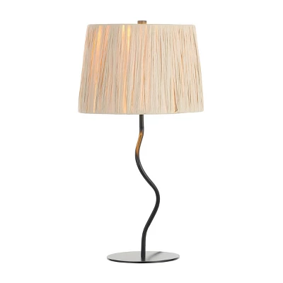 Ziggi Table Lamp - 24.25 Inch Height - TBL4546 - Black/Natural - Safavieh 4 Ziggi Table Lamp - 24.25 Inch Height - TBL4546 - Black/Natural - Safavieh - Image 2