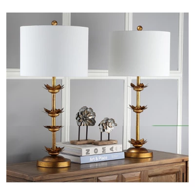 (Set Of 2) 32" Lani Leaf Table Lamp Antique Gold (Includes LED Light Bulb) - Safavieh 3 (Set Of 2) 32" Lani Leaf Table Lamp Antique Gold (Includes LED Light Bulb) - Safavieh