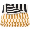 Lupin Throw Blanket - Mustard/Beige/Black - 50" X 60" - Safavieh -Safavieh Shop GUEST 5595de39 ba3b 4929 ad47 081d4f6c1388