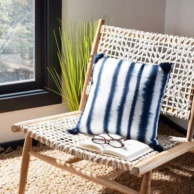 Cassia Pillow - Navy/White - 16" X 16" - Safavieh 3 Cassia Pillow - Navy/White - 16" X 16" - Safavieh