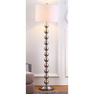 58.5" Reflections Stacked Ball Floor Lamp (Includes LED Light Bulb) Nickel - Safavieh 5 58.5" Reflections Stacked Ball Floor Lamp (Includes LED Light Bulb) Nickel - Safavieh - Image 3