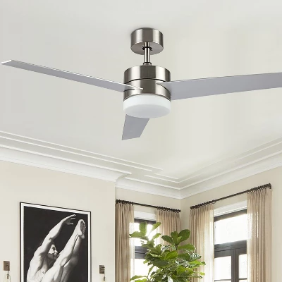 Radcliff Led Light 52"Ceiling Fan - CLF1021 - Nickle - Safavieh 4 Radcliff Led Light 52"Ceiling Fan - CLF1021 - Nickle - Safavieh - Image 2
