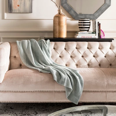 Liliana Knit Throw Blanket - Dull Blue/Natural - 50" X 60" - Safavieh 3 Liliana Knit Throw Blanket - Dull Blue/Natural - 50" X 60" - Safavieh