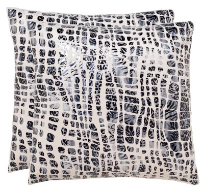 Cleo Pillow (Set Of 2) - Grey Moon - 20" X 20" - Safavieh 3 Cleo Pillow (Set Of 2) - Grey Moon - 20" X 20" - Safavieh